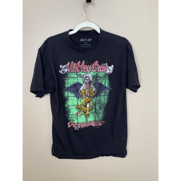 Mötley Crüe Dr. Feelgood Graphic T-Shirt Medium Black Band Merch Short Sleeve - Picture 2 of 5